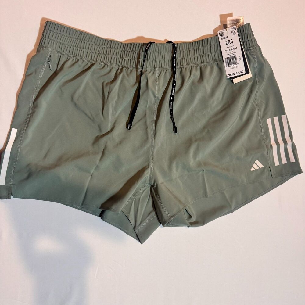 Adidas Women’s Athletic Lined Running Shorts Green Size 2XL New